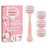 Gillette Venus Comfortglide Spa Breeze Rasierklingen Damen, 4 Ersatzklingen für Damenrasierer + Handstück