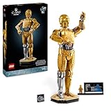 LEGO Star Wars 75398 C-3PO Figur – Sammler Modell für Erwachsene – mit Ständer, Infotafel und Minifigur zum Bauen, Spielen und Ausstellen – Geschenkidee für Fans
