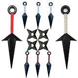 BMARLF Kunai Ninja Cosplay Requisiten Ninja Themed Kostüm Kunststoff Cosplay Zubehör Kunai Set, Schwarz, Medium