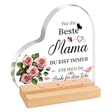 XIANNVXI Geschenke für Mama, Geburtstagsgeschenk für Mama Geschenk, Beste Mutter Geschenk Tochter Sohn, Holzschilder Heimat Dekoration aus Acryl, Muttertag Geschenk für Mütter