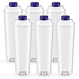 Wasserfilter Ersatz für DeLonghi DLSC002, Kaffeefilter Wasserfilter Zubehör kompatibel mit De'Longhi ECAM, ESAM, ETAM, BCO, EC (6 Stück)