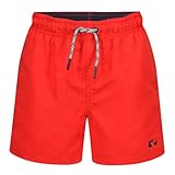 RIPT Jungen Essentials Quick Dry UV 50 Sonnenschutz Badeshorts Badehose, Rot, 9-10 Jahre