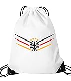 Luckja Deutschland EM 2016 Fanfest Turnbeutel Sportbeutel Tasche Weiss-Bunt