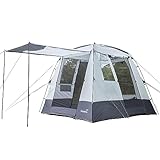 Skandika Mehrzweckzelt 250 x 250 cm | Campingzelt für 3 Personen, Moskitonetz, Klett-Einlegeboden, Panoramafenster, Vordach | Familienzelt, Kuppelzelt, Küchenzelt, Pavillon für Garten