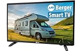 BERGER 12V Fernseher Wohnmobil Classiq 22' | Smart TV 12/24V Betrieb mit Triple Tuner, Bluetooth & WebOS | Camping Fernseher mit Lautsprecher & Full HD-Display | Ideal für Wohnwagen, LKW & Boot