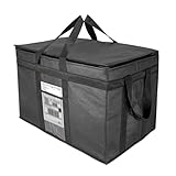 XXXL-Larger isolierte Kühltaschen mit Reißverschluss, wiederverwendbare Einkaufstaschen halten Lebensmittel heiß oder kalt, ideal für Catering, Lebensmitteltransport, 58,1 cm B x 38,1 cm H x 35,6 cm T