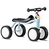 PUKY PUKYLINO Retro Blue | Indoor-Rutschfahrzeug Kinder ab 1 Jahr | Lauflernwagen | Babyspielzeug | Ergonomischer Sitz, Sicherheitslenkergriffe & Lenkerpolster | Pulverbeschichtung | FLOAT-Laufräder