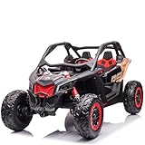 FINOOS Kinder elektroauto Maverick Buggy 24V, kinderauto 2-Sitzer, mit Fernbedienung 2,4GHz, 4 x Motor 24V, 200W, Akku: 24V, 2 – 7 Jahre (RS-Version)