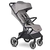 Easywalker Jackey² XL Buggy, Für Kinder von 0-22 kg, Automatisch in einer Sekunde zusammenklappbar, Geräumiger Buggy mit XL-Rädern, Sonnenverdeck & Einkaufskorb, Autositz kompatibel - Kieselgrau