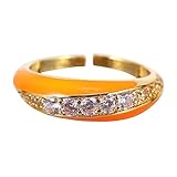 VALICLUD Verstellbarer Damenring Aus Kupfer Mit Buntem Design Modischer Fingerreif Für Besondere Anlässe Und Alltag Einzigartiger Schmuck Für Jeden Stil