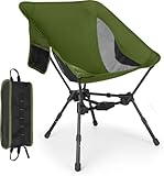 TOPCHANCES Campingstuhl Faltbar,Camping Stuhl Tragbarer Campingstühle 150Kg Faltstuhl Ultraleichter Packmaß Kleiner Klappstuhl mit Seitentaschen&Atmungsaktives Mesh für Picknick,Outdoor,Wandern