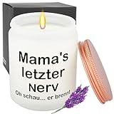 Rebundex Geschenke für Mama Mutter Geburtstagsgeschenk 200g Lavendel Duftkerzen im Glas Muttertagsgeschenk Geschenkset Entspannung Weihnachtsgeschenke