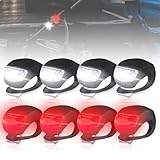 8 Stück LED Silikon Kinderwagen Lichter Wasserfest: Sicherheitslicht Set Mit 3 Lichtfunktionen, Klippbare Tragbare Warnlichter Für Joggen Rucksack Camping Hundegeschirr Outdoor Aktivitäten