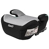 Booboo Safety Milano – Bequeme & sichere Sitzerhöhung Auto Kinder (125-150 cm), Isofix & 3-Punkt-Gurt, ergonomische Sitzfläche & optimale Gurtführung - Black Grey