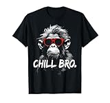 CHILL BRO - Cooler Affe mit Sonnenbrille Geschenkidee Gamer T-Shirt