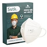 VENTUX SAFETY EQUIPMENT FFP2 NR Maske mit Ventil || Einzeln Verpackt || Ergonomische Passform || Staubschutzmaske für Arbeit, Bau & DIY (5)