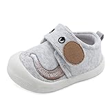 MASOCIO Lauflernschuhe Babyschuhe Junge Baby Schuhe Jungen Sneaker Lauflern 6-12 Monate Grau Größe 19 (Herstellergröße: CN 14)