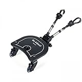 Brevi 701 ON BOARD Kinderwagenplattform mit breitem Sitz und LED-Lichträdern, Kinderwagenzubehör für Kinder ab 2 Jahren bis 24 kg, kompatibel mit fast allen Kinderwagen und Kinderwagen
