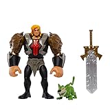 Masters of the Universe MOTU Savage Eternia He-Man Actionfigur - Bewegliche Gelenke und Angriffsfunktion mit Federmechanismus, tolles Geschenk für Fans ab 4 Jahren, HLF51