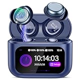 ZYHKON Bluetooth Kopfhörer, Bluetooth 5.4 Schlafkopfhörer In Ear mit Touchscreen, 48H Spielzeit Mini Kopfhörer mit HiFi Sound/5 EQ-Modi/ENC Noise Cancelling, Wireless Ohrhörer Blau