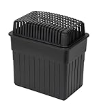 WENKO Feuchtigkeitskiller, Luftentfeuchter mit 2 kg Granulat-Block, passend für Bad, Garage, Keller, nachfüllbar, 24 x 16 x 15 cm, Schwarz