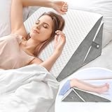 INFANZIA Verstellbares Keilkissen, Hochdichteschaum Lesekissen für Bett und Sofa, Ergonomisches Kopfkissen für Reflux Schlafapnoe, Beinkissen-Perfekt Rückenkissen beim Spielen, Lesen oder Fernsehen