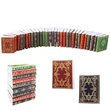BLMHTWO 30 Stück Miniatur Bücher, Puppenhaus Zubehör 1:12 Miniaturen Bücher Dekoration Mehrere Farben zum Beschreiben Puppenhausbücher für Zuhause,Schlafzimmer, Bibliothek(A)