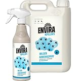 Envira Milben Spray 500 ml + 2 Liter - Effektives Mittel gegen Hausstaubmilben – Langzeitwirkung gegen alle Arten von Milben – Milbenschutz für Matratzen, Bett & Wohnung - Geruchsarm