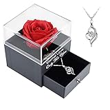 AMRIU Geschenke für Frauen Handgefertigte konservierte Rosen schmuck,frauen geschenk,Geburtstagsgeschenk für Frauen schmucksets für damen,Valentinstag, Hochzeitstag Geschenke für Sie Freundin Frauen