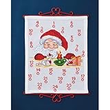 Permin Kreuzstich Stickpackung Adventskalender Santa Claus und Mäuse Zählmuster