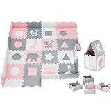 Moby-System Baby Spielmatte, Puzzlematte 150 x 150 cm - Schadstofffreie Krabbeldecke für Baby, Geruchlos & Wasserdicht - Krabbelmatte für Jungen & Mädchen