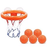 Vicloon Mini Basketballkorb mit 2 Saugnapf,5 Bälle, Badezimmer Basketballkorb,Wasserspielzeug Kinder Spielzeug,Mini Basketballkorb Set für Wohnzimmer/Bad/Schlafzimmer…