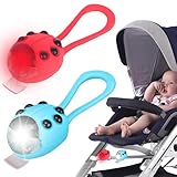 GAOUTO 2 Stück Kinder Scooter Licht: Licht LED Warnlicht, LED Licht Kinderwagen Sicherheitslicht Schulranzen Reflektoren, Sicherheit Licht Reflektor Anhänger für Rucksack Joggen Wandern Laufen