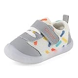 MASOCIO Lauflernschuhe Babyschuhe Junge Mädchen Baby Schuhe Jungen Krabbelschuhe Sneaker 12-18 Monate Grau Größe 19 (Herstellergröße 15)