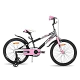 JOYSTAR Berry 20 Zoll Kinderfahrrad für 6-9 Jahre Jungen & Mädchen, 20 Zoll Jungen Fahrrad mit Stabilisatoren & Ständer, Rosa