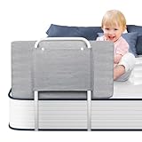 Soontrans Rausfallschutz Bett, Sorgt für Süße Träume für Ihren Kleinen, Rausfallschutz Boxspringbett Gepolstert Umramung & 5-Stufen Höhenverstellbar, für Kinderbett Elternbett Reise (Grau, 50 cm)