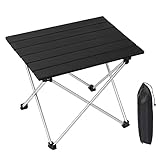 LIANTRAL Tragbarer Campingtisch, Beistelltisch, Leichter Klapptisch im Freien, Kleiner Kompakter Picknick Aluminiumtisch mit Tragetasche für Camping, Picknick, Grillen, Wandern, Angeln