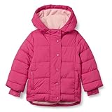 Amazon Essentials Mädchen Schwerer Daunenmantel Mit Kapuze, Wasserabweisend, Rosa, 9 Jahre