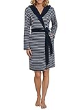 Schiesser Damen Bademantel, 95cm Bademantel, Blau (Nachtblau 804), 38