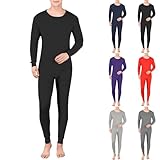 JUZILO thermounterwäsche Herren Thermounterwäsche Herren Set Aus Thermo Oberteil & Unterhose 2025 Herbst Und Winter Merinowolle Extra Warm Bequeme Weich Hauskleidung Skiunterwäsche
