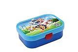Mepal Brotdose für Kinder - Bento Box Kinder - Brotdose Kinder mit Fächern & Gabel - Meal Prep Box mit Clip-Verschluss - BPA-frei & Spülmaschinenfest - 750 ml - Paw Patrol Pups