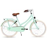 SJOEF City Kinderfahrrad 22 Zoll | Ab 7-9 Jahren | Kinder Fahrrad für Mädchen/Jugend | EN4210 geprüft | V-Brake & Rücktrittbremse | Reflektoren & Schloss - Türkis
