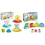 LEGO 10965 DUPLO Badewannenspaß: Schwimmender Tierzug & 10954 DUPLO Zahlenzug - Zählen Lernen, Zug Spielzeug, Lernspielzeug für Kinder ab 1, 5 Jahren, Baby Spielzeug für Mädchen und Jungen