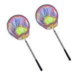 Teleskop Kescher Kinder, Schmetterlingsnetz Kescher Angeln, Teleskop Kinderkescher Länge von 66 cm auf 174 cm Zum Fangen von Insekten Bugs Angeln Fische Garten Pool Outdoor(2 Stück)