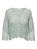 JdY Damen Jdynew Sun 3/4 Cropped Knt Noos Strickpullover, Jadeite, M EU