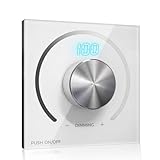 BrightArk DC 12V Dimmer Schalter PWM LED mit Digitaler Anzeige, LED Dimmer Schalter 12v für LED Lampen Dimmerschalter LED Unterputz Dimmer für Wohnmobil RV 12V Dimmbare LED Lampe