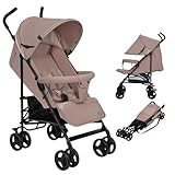LIONELO Elia Buggy Klein Zusammenklappbar Kinderwagen Bis 15 Kg, Rücken Und Fußstützenverstellung Hinterradbremse, Moskitonetz, Einkaufskorb