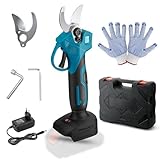 Elektrische Gartenschere for Makita, ohne Batterie, 15-30 mm Professionelle 21V Elektrische Astschere Schnittdurchmesser, Astschere, Rebschere, Baumschere, Akku Gartenschere (Blau ohne Batterie)