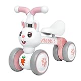 XIAPIA Kinder Laufrad ab 1 Jahr Lauflernrad für 10-36 Monate Baby, TÜV geprüft Erst Rutschrad Fahrzeug Geschenke für Jungen/Mädchen Kleinkind Spielzeug (Hase)