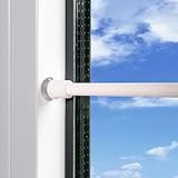 2 Stücke Klemmstange Für Gardinen, Spannstange Ohne Bohren, Gardinenstange Ausziehbar Teleskopstange Zum Klemmen, für Vorhänge Schränke DIY-Regal - Weiß (58-85CM)